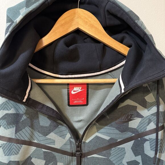 Nike Sportswear Tech Fleece Full Zip Hoodie Men Large Camo - Picture 4 of 9